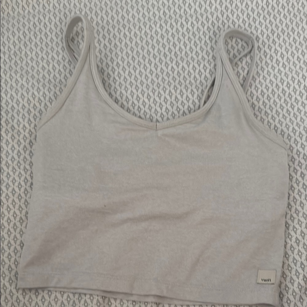 Vuori Cream Fitted Sleeveless Camisole